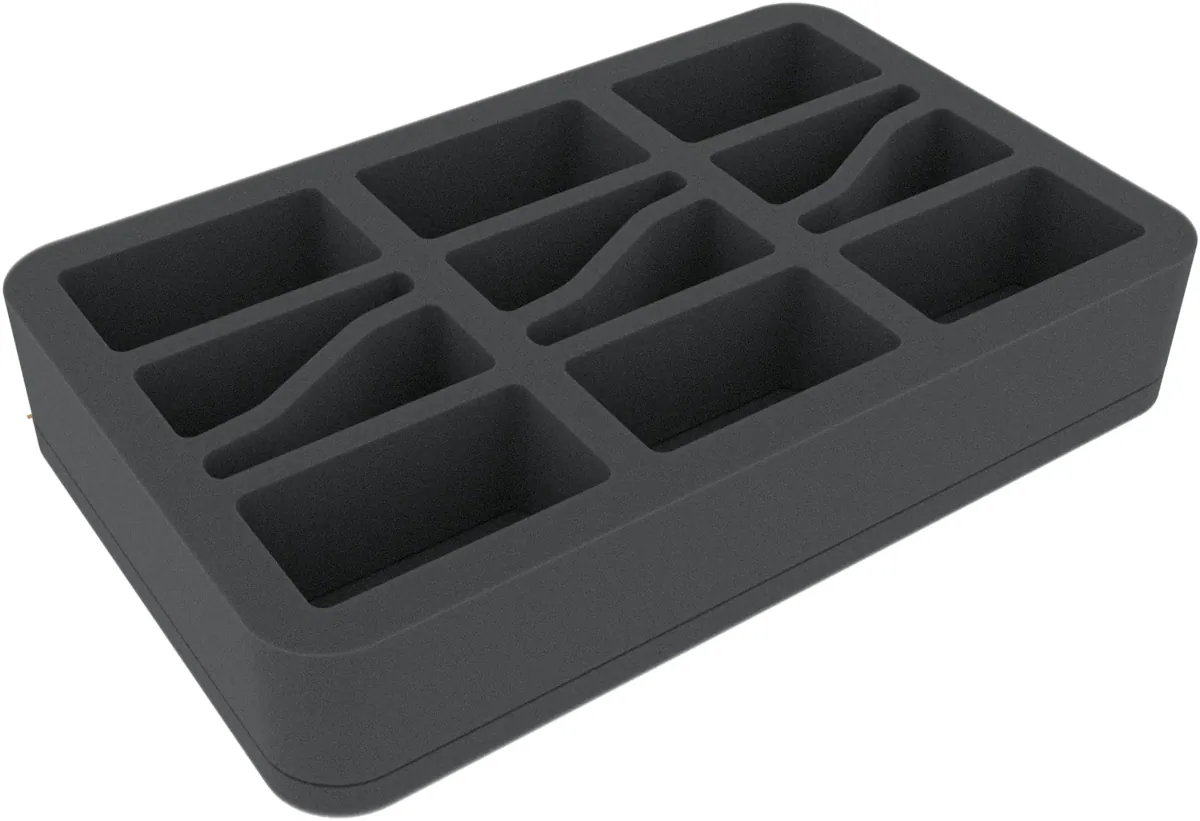HS050BF03BO 50 mm Half-Size foam tray with 12 compartments
