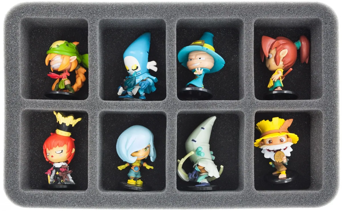 HS050KR01 50 mm half-size Figure Foam Tray for 8 large Krosmaster figures