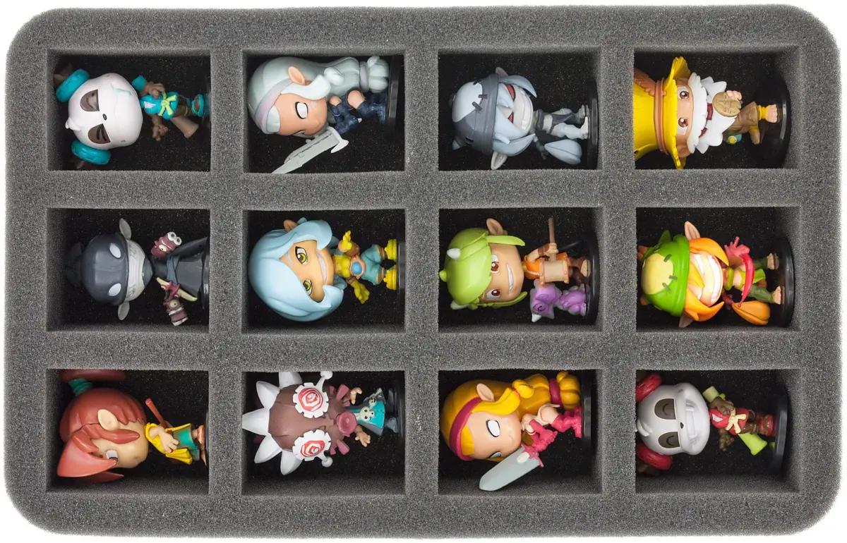 HS050KR02 50 mm half-size Figure Foam Tray for 12 Krosmaster figures