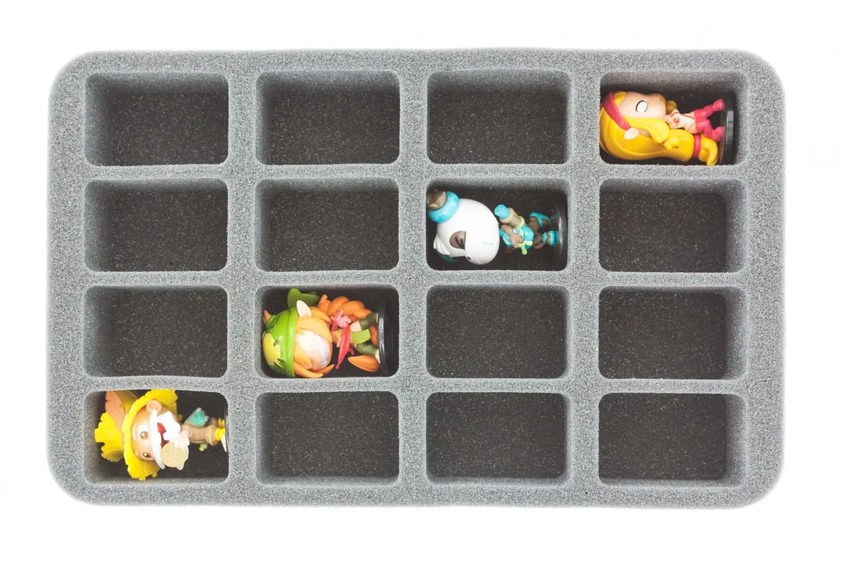 HS050KR07 50 mm half-size Figure Foam Tray for 16 Krosmaster figures