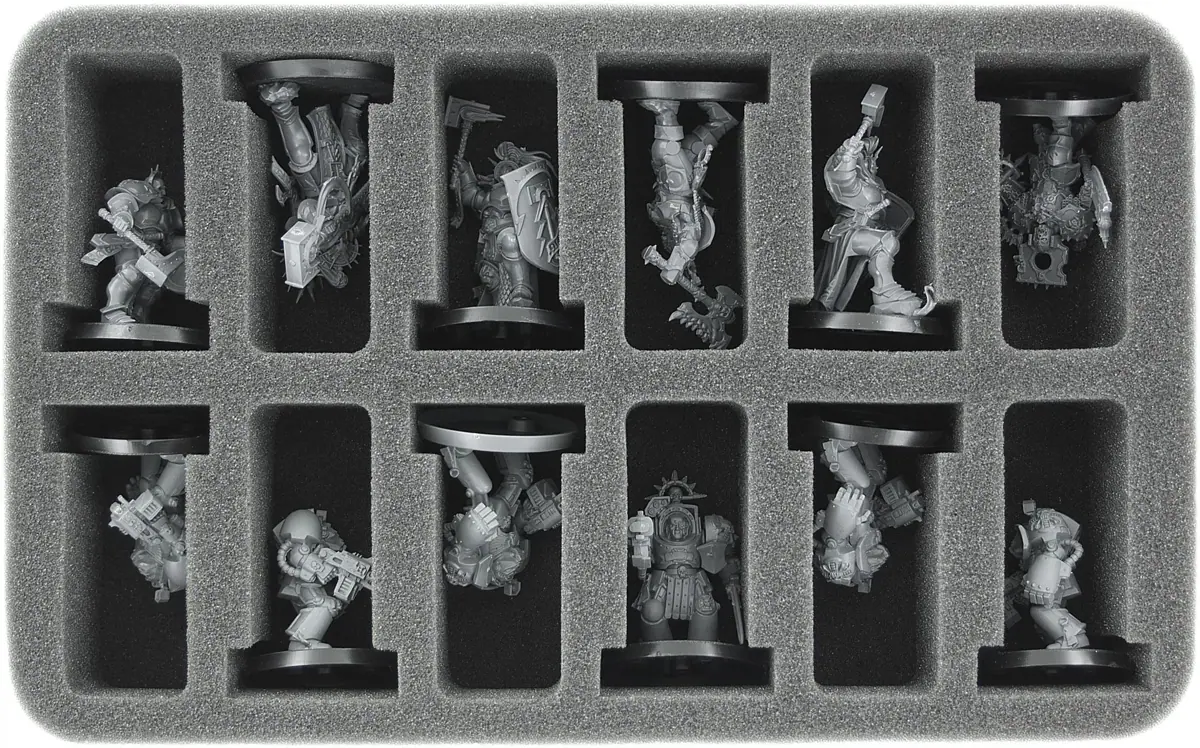 HS050WH04 foam tray for 12 GW Miniatures with 40 mm Base