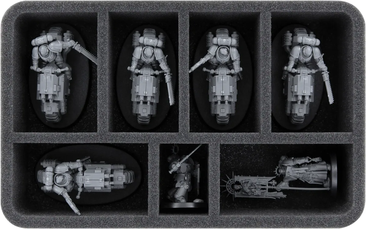 HS055A004 foam tray for Space Marines - 7 compartments