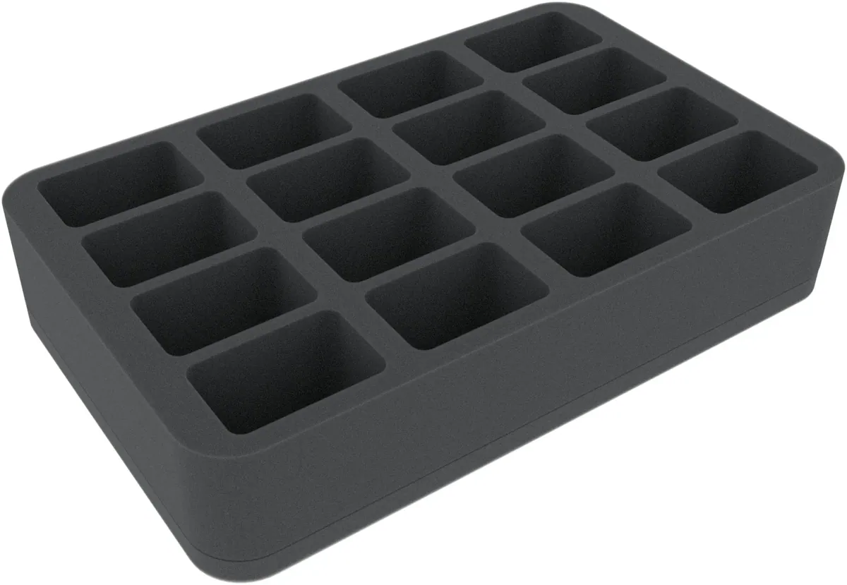 HS055BF05BO 55 mm Half-Size foam tray with 16 compartments
