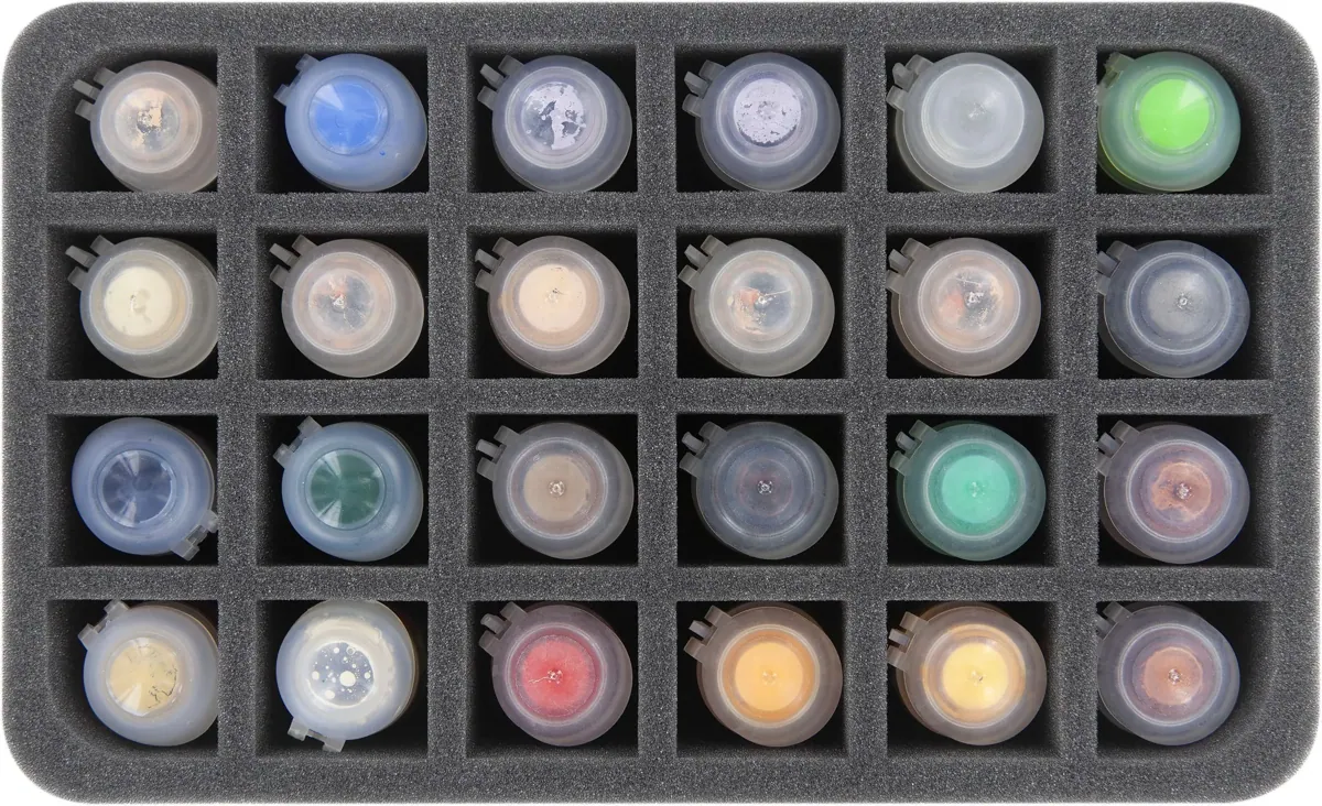 HS055WH47BO foam tray for Citadel paint pots (12 ml) - 24 compartments