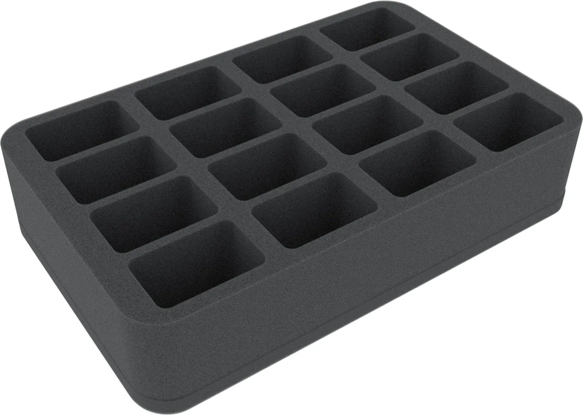 HS060BF05BO 60 mm Half-Size foam tray with 16 compartments