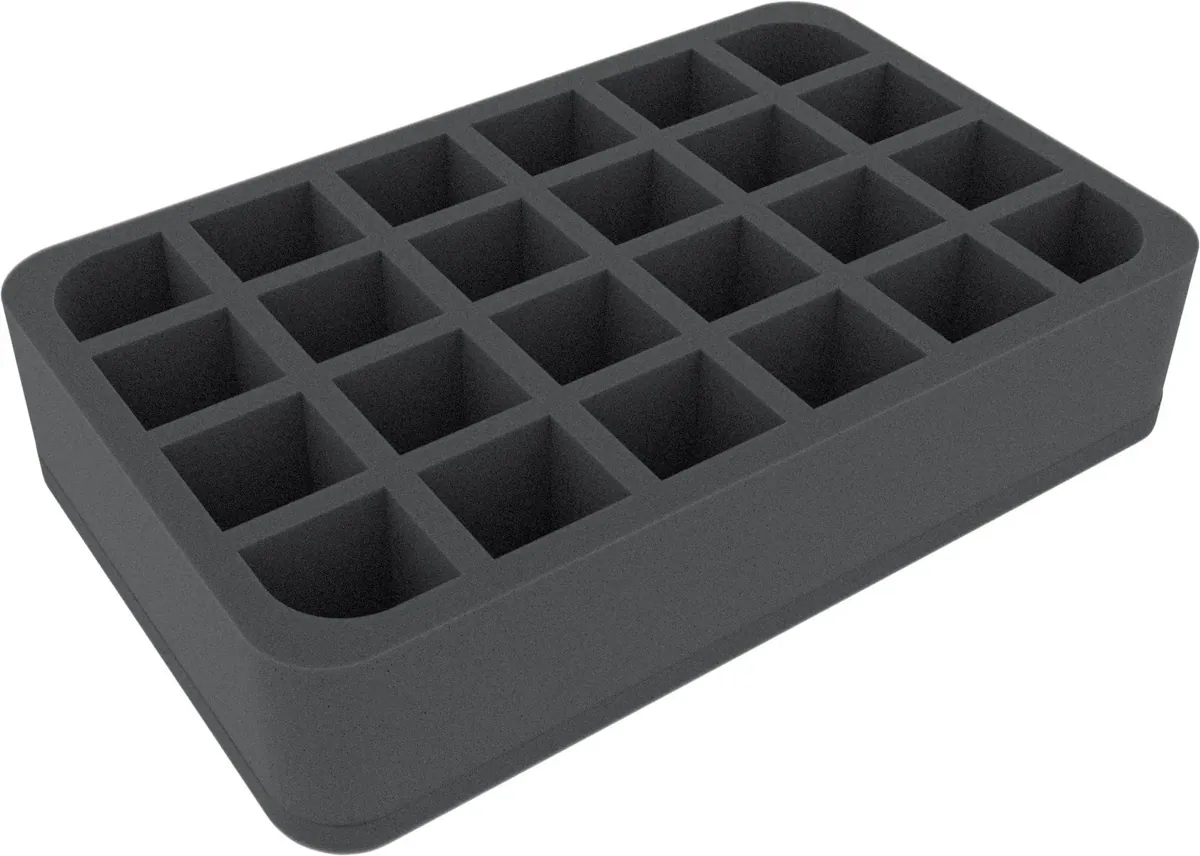 HS060LE02 60 mm half-size foam tray with 24 compartments for Lego Dimensions Characters