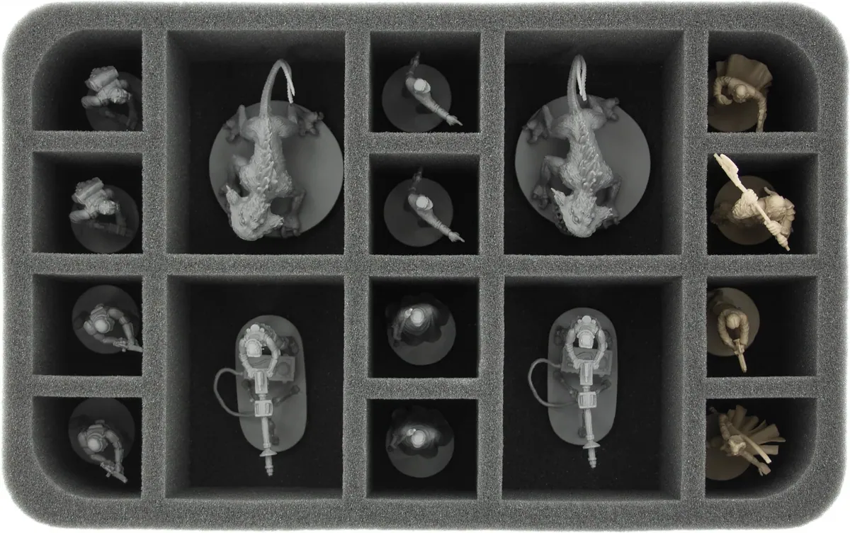 HS060IA04 60 mm half-size foam tray with 16 slots for Star Wars Imperial Assault Miniatures
