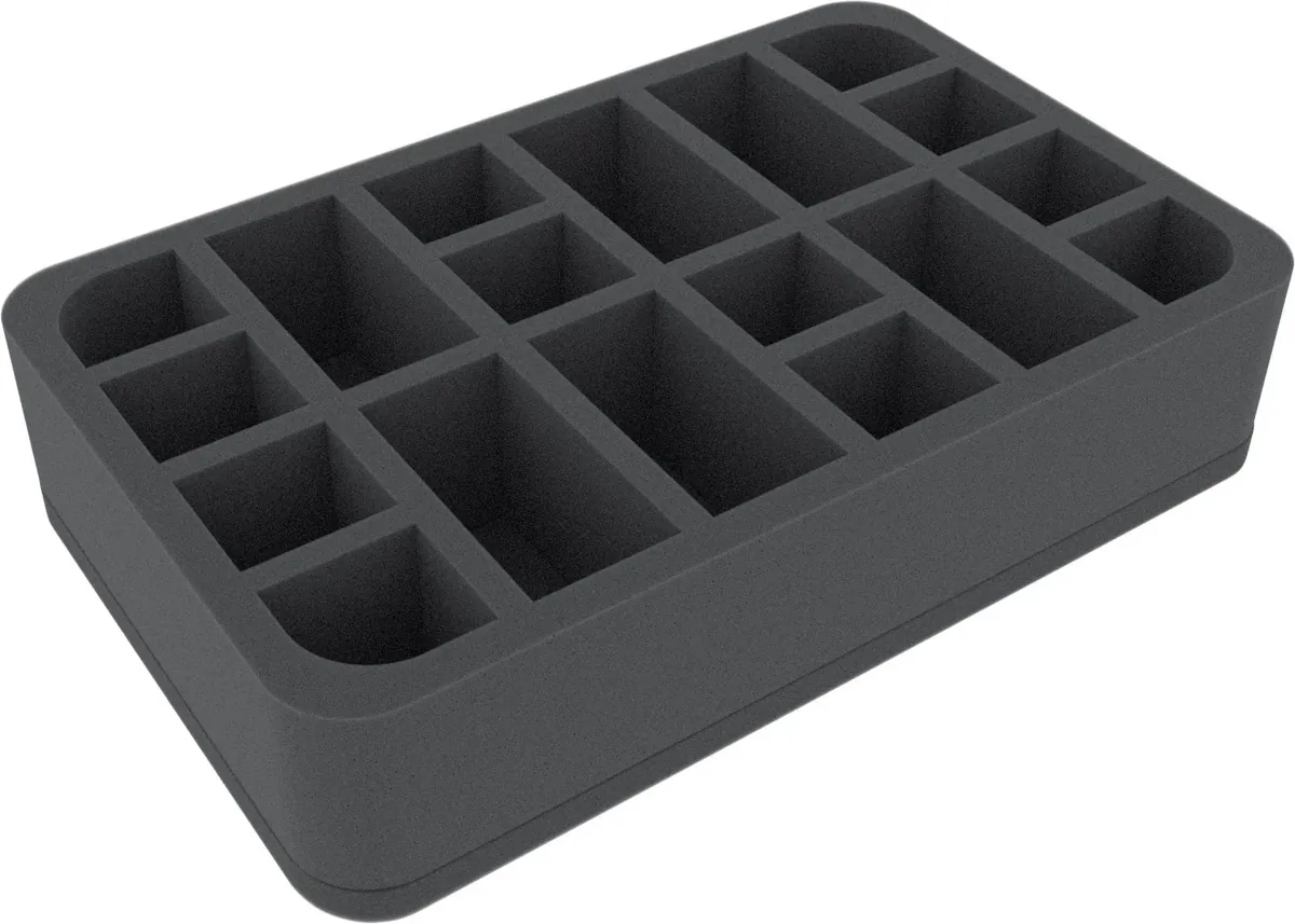 HS060LE01 60 mm half-size foam tray with 18 compartments for Lego Dimensions Miniatures