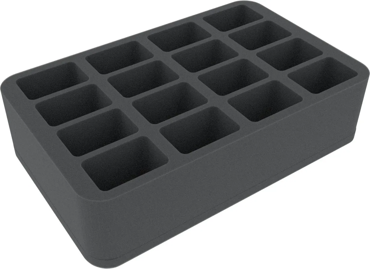 HS070BF05BO Feldherr Foam Tray with 16 compartments for Flames of War - medium bases