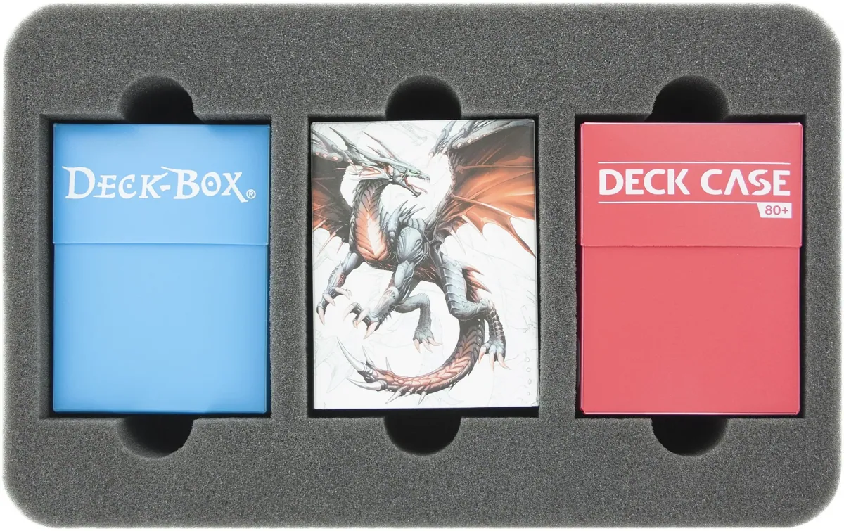 HS070DE03 half-size foam tray for Star Wars Destiny decks in deck boxes/ cases