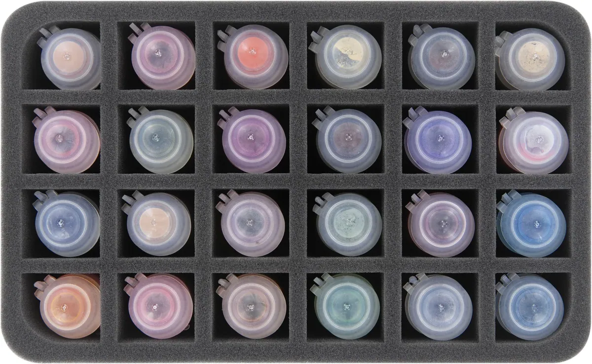 HS070WH48BO foam tray for Citadel paint pots (24 ml) - 24 compartments