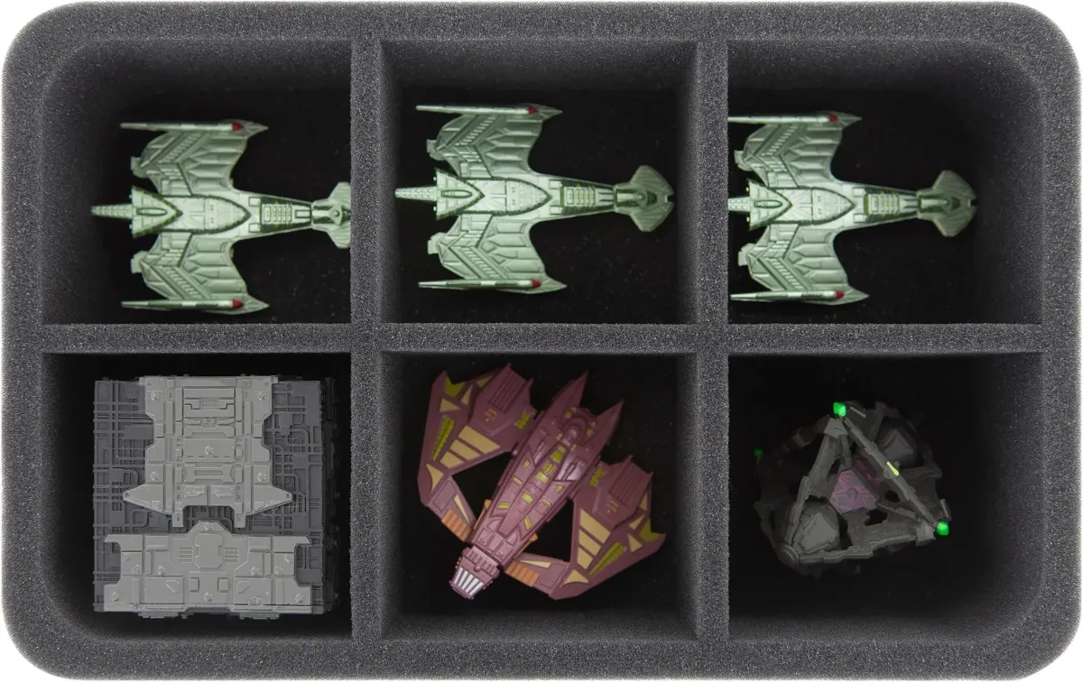 HS075A004 foam tray for Star Trek Attack Wing - 6 compartments