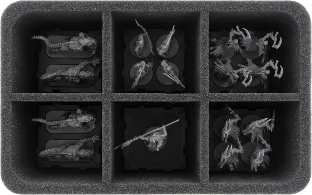 HS075A011 Feldherr foam tray for Runewars Miniatures Game - 6 compartments