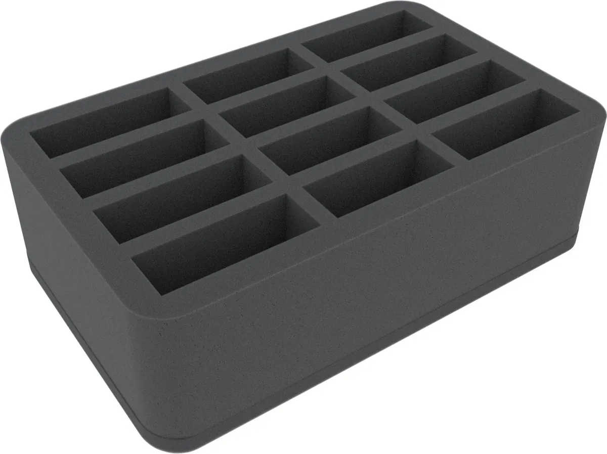 HS085I003BO 85 mm Half-Size foam tray with 12 compartments