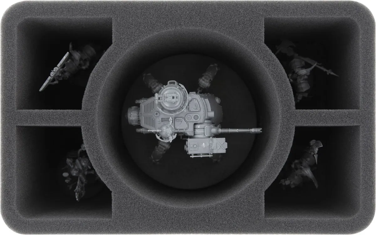 HS110WH50 foam tray for Adeptus Mechanicus Onager Dunecrawler + 4 compartments