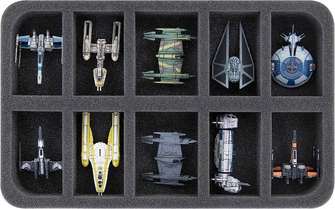 HSBE035BO foam tray for 10 Star Wars X-WING Star Ships