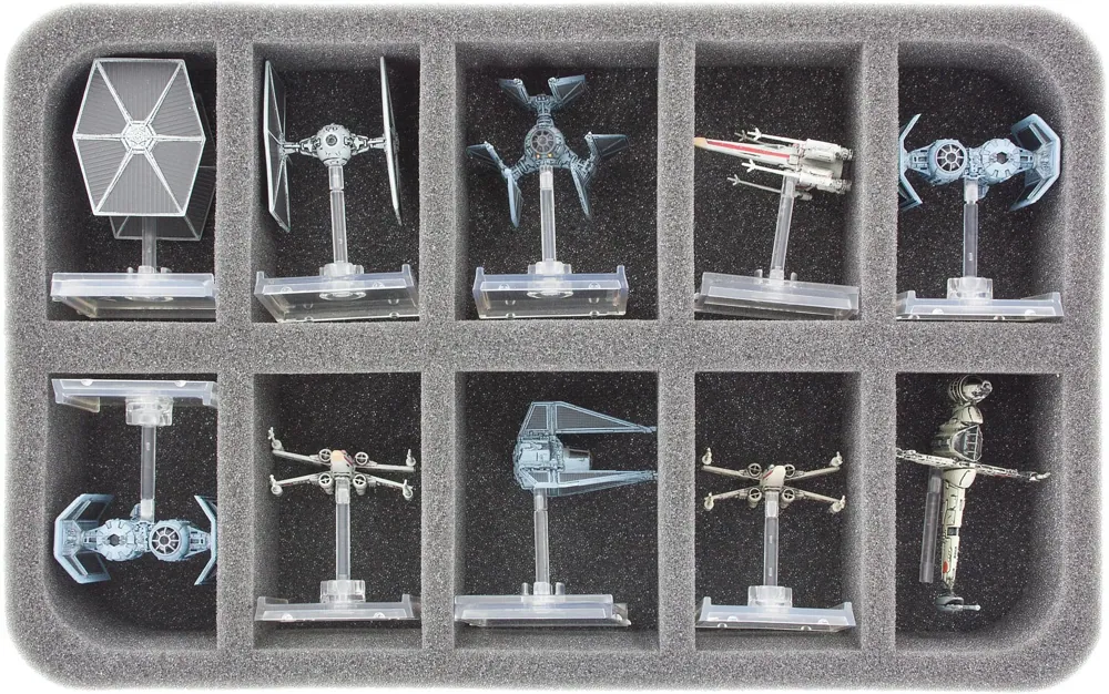 HSBE050BO foam tray for 10 Star Wars X-WING Star Ships with base