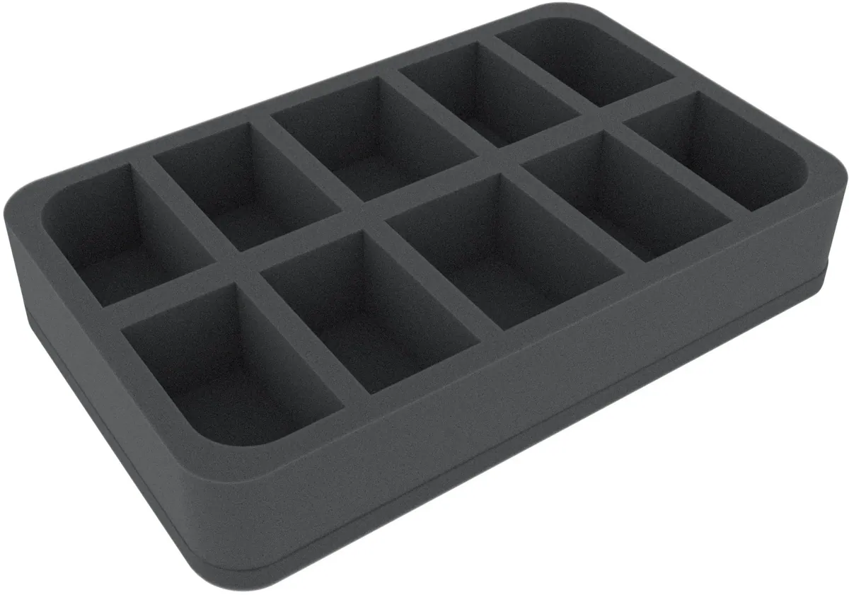 HSBE050BO 50 mm Half-size foam tray with 10 compartments