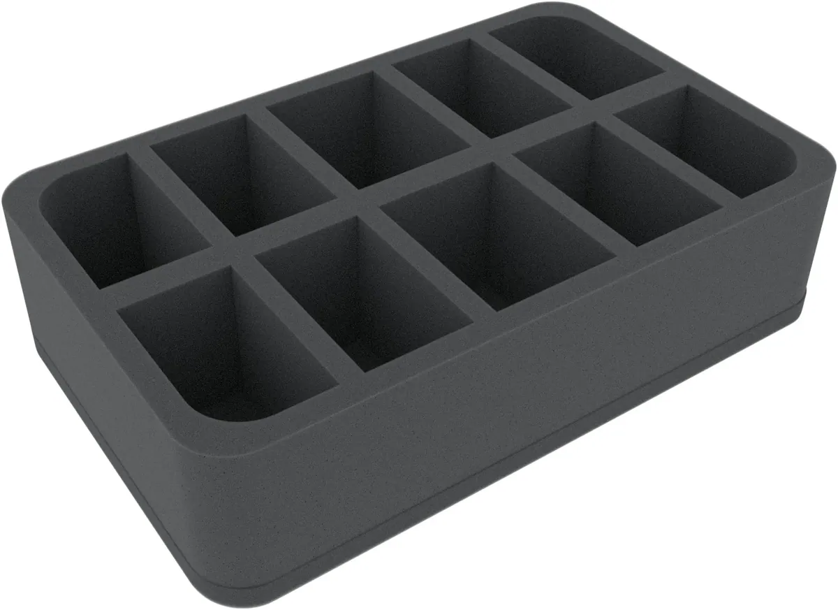 HSBE070BO Half-Size foam tray with 10 compartments