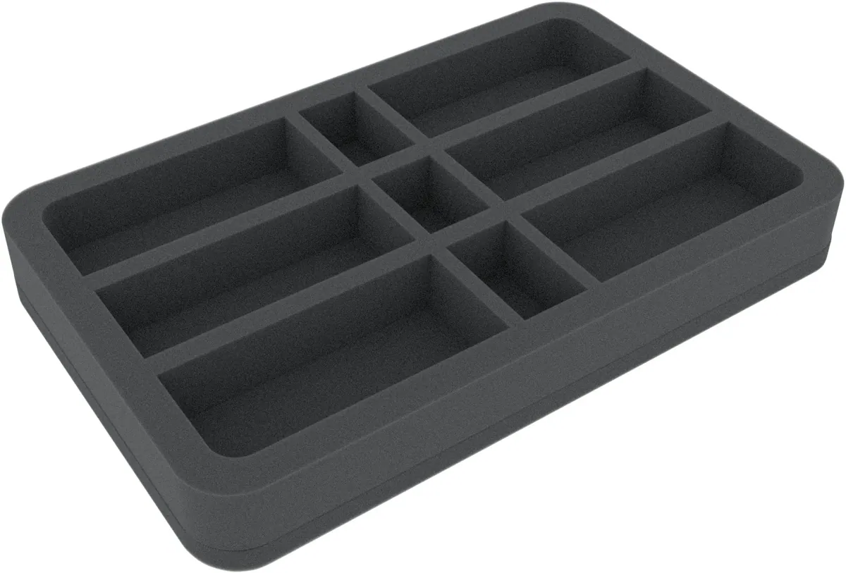 HSBI035BO 35 mm Half-Size foam tray with 9 compartments