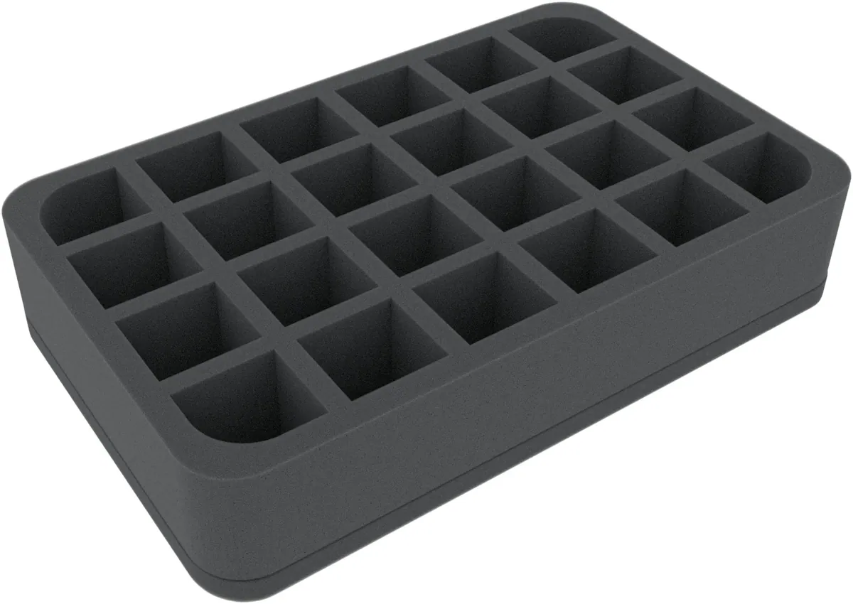HSCS055BO 55 mm Half-Size foam tray with 24 compartments