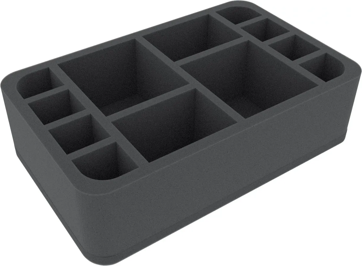 HSCW075BO 75 mm Half-Size foam tray with 12 compartments