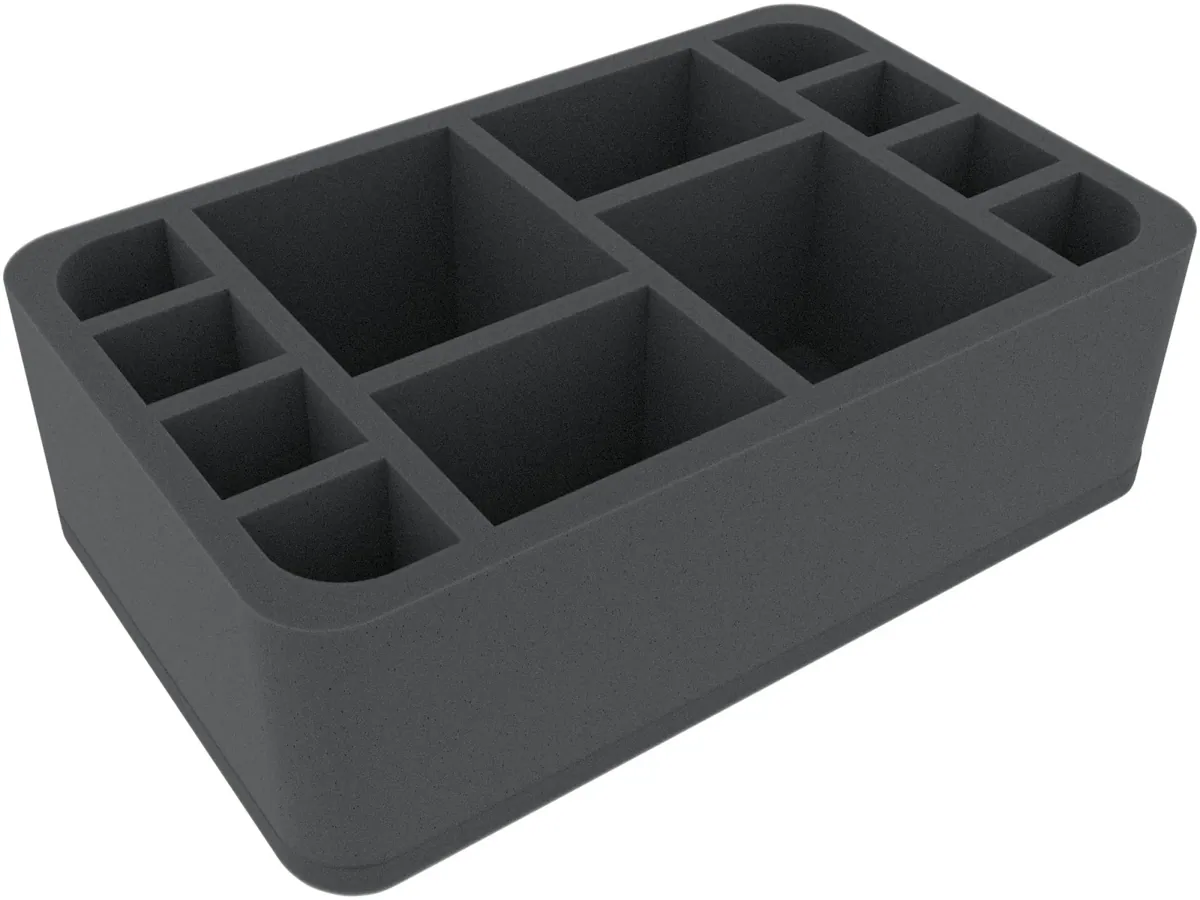HSCW085BO 85 mm Half-Size foam tray with 12 compartments