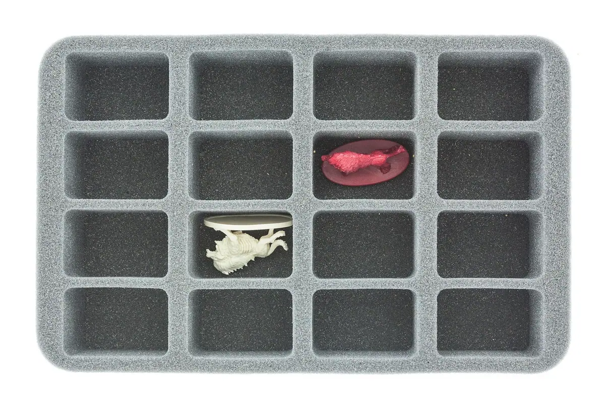 HSCY035BO 35 mm half-size Figure Foam Tray with 16 slots