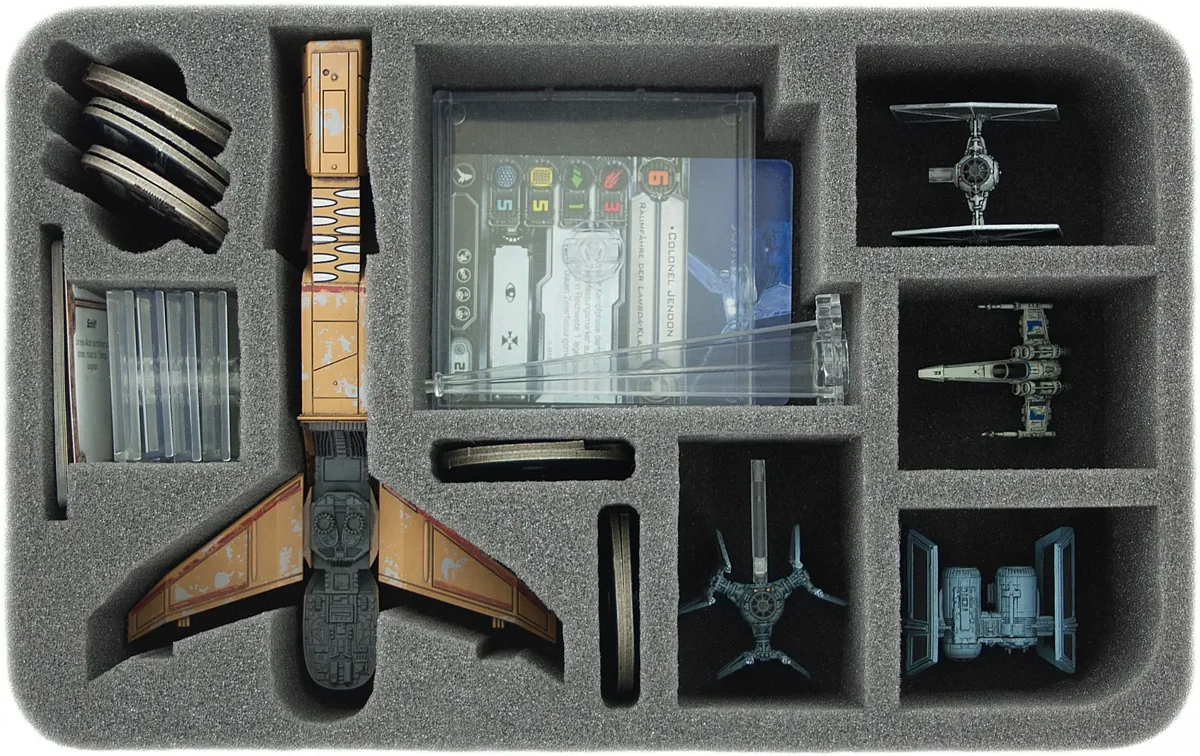 HSDD060BO foam tray for Star Wars X-WING 1 x Hounds Tooth plus 4 Ships