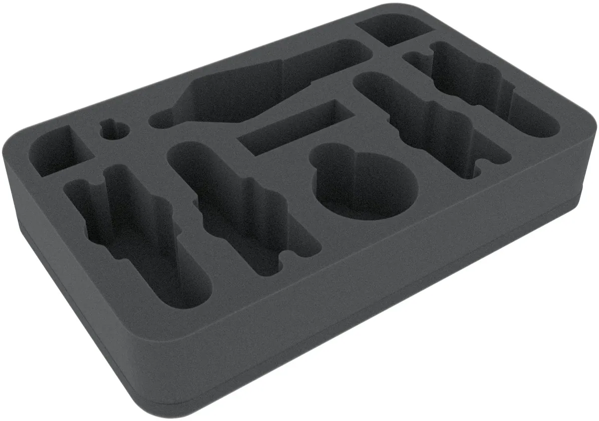 HSHD050BO 50 mm half-size foam tray for Dropfleet Commander - UCM Battleship and Cruisers + FREE capsule for pegs