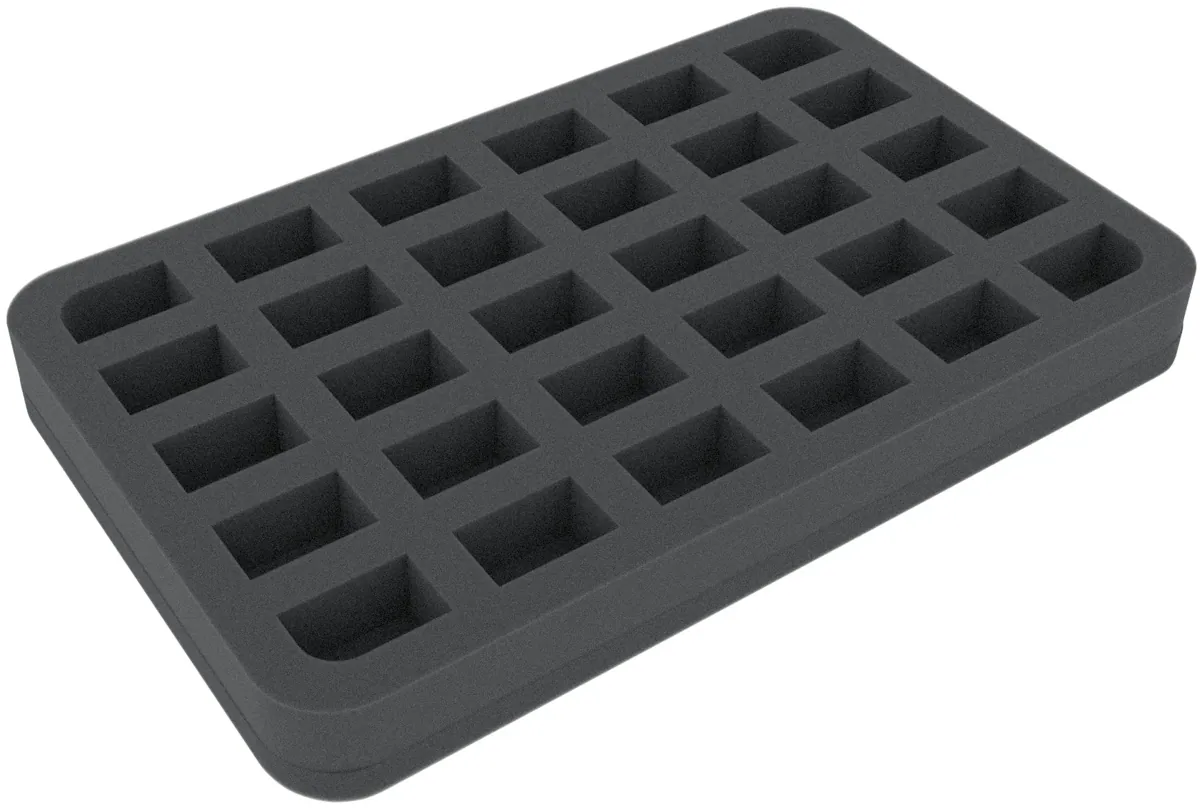 HSHJ030BO 30 mm Half-Size foam tray with 30 compartments