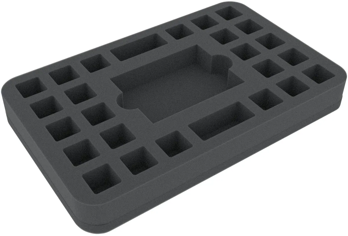 HSHP030BO 30 mm Half-Size foam tray with 27 compartments