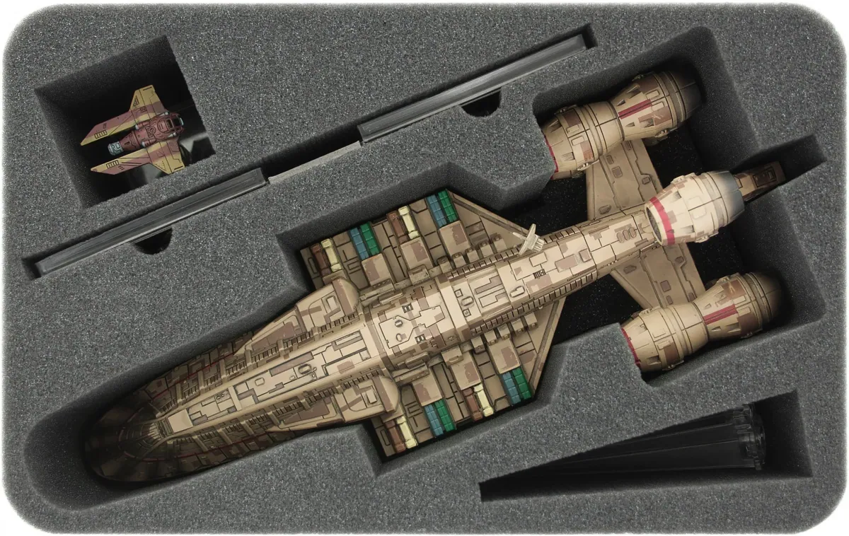 HSKD100BO 100 mm half-size foam tray for Star Wars X-WING C-ROC Cruiser