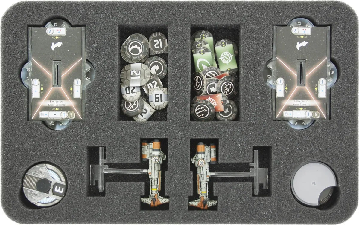 HSKJ030BO 30 mm half-size foam tray for Star Wars Armada wave 6 Hammerhead Corvettes