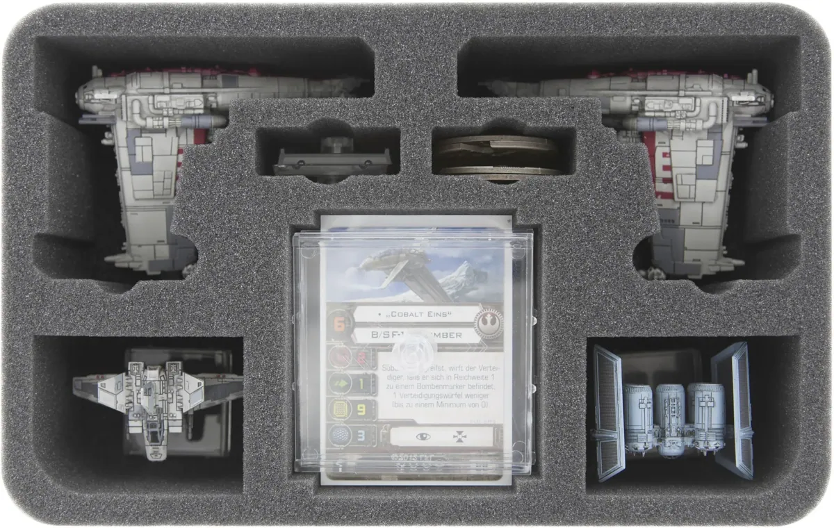 HSMEAE070BO 70 mm foam tray for two Star Wars X-Wing B/SF-17 Resistance Bomber