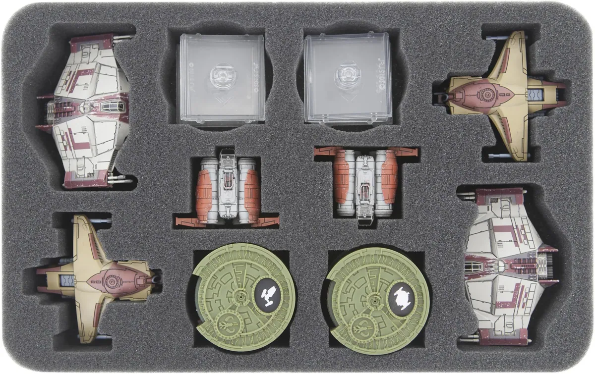 HSMEAH040BO 40 mm foam tray for Star Wars X-Wing Kimogila Fighter, Quadjumper and H-6 Scurrg Bomber