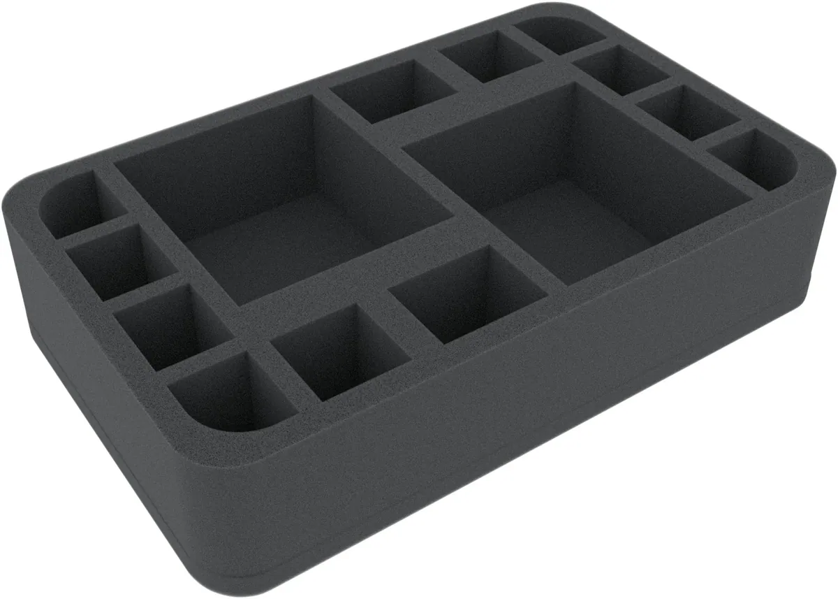 HSMEDK060BO 60 mm Feldherr Half-Size foam tray with 14 compartments