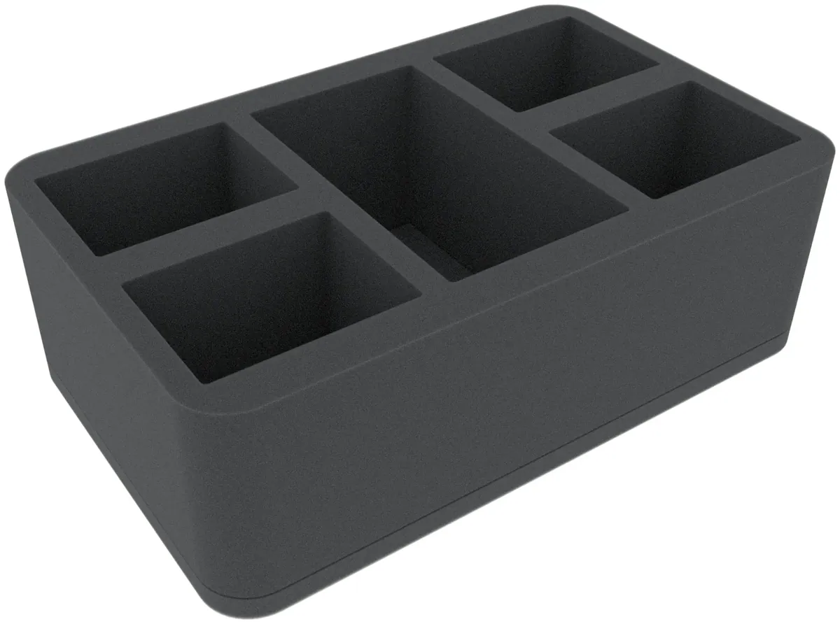HSMEJK090BO 90 mm Half-Size foam tray with 5 compartments