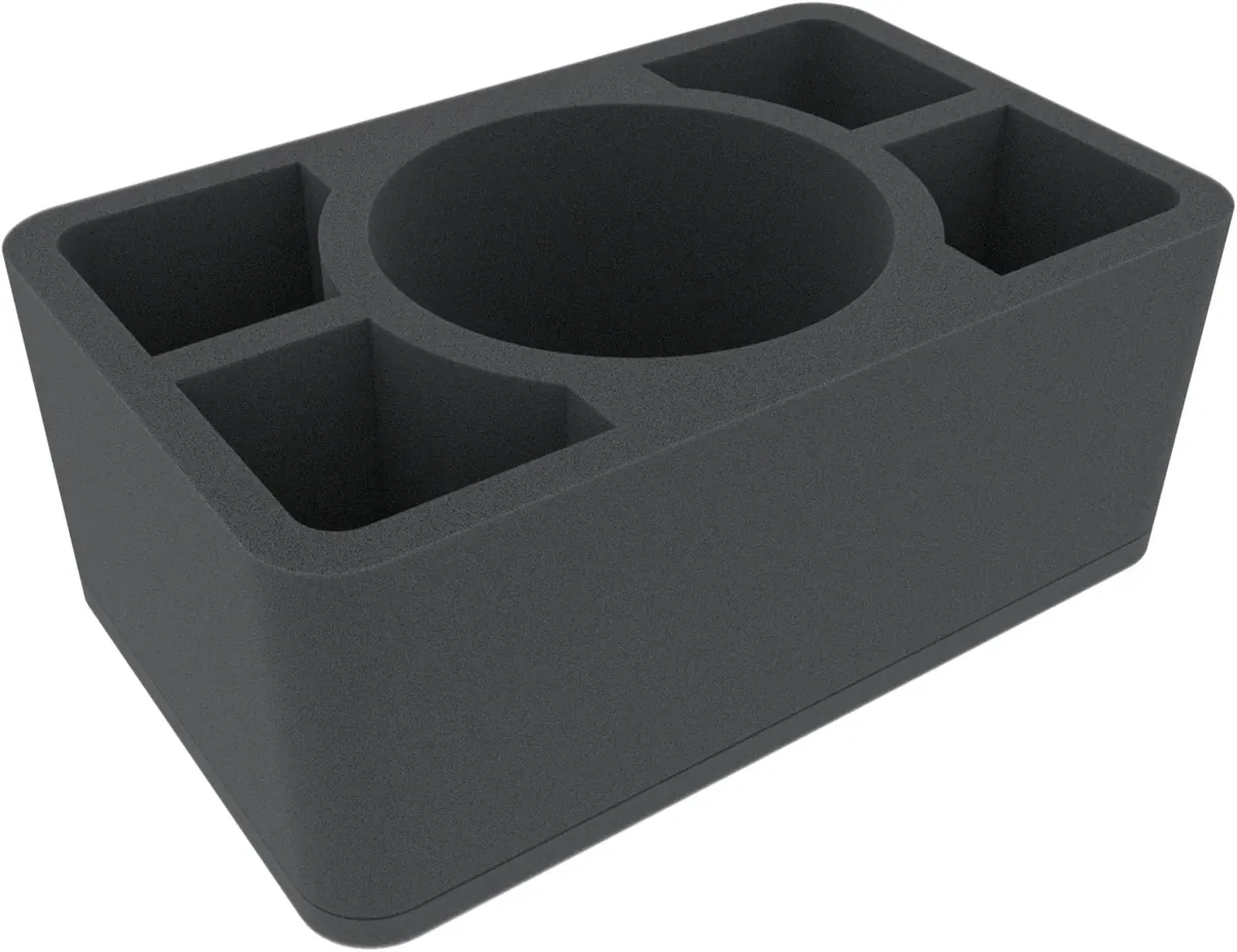 HSMEJX110BO 110 mm Half-Size foam tray with 5 compartments