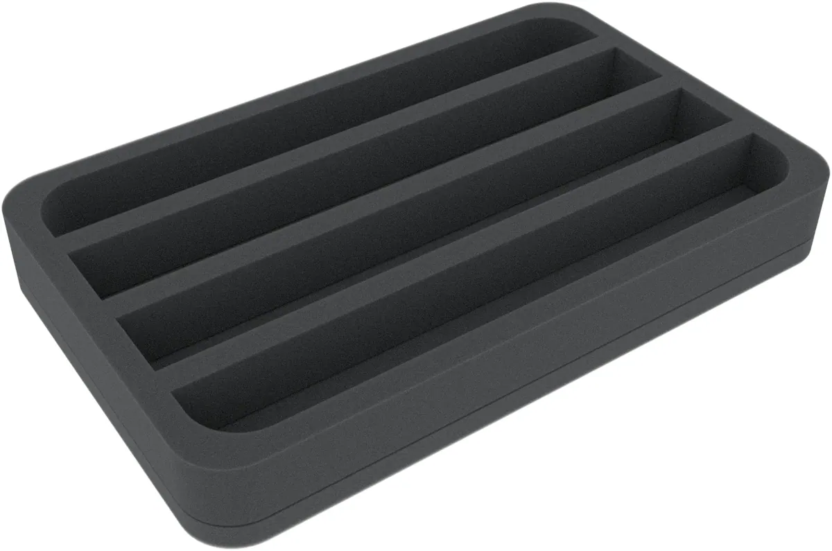 HSMELI035BO 35 mm Half-Size foam tray with 4 compartments