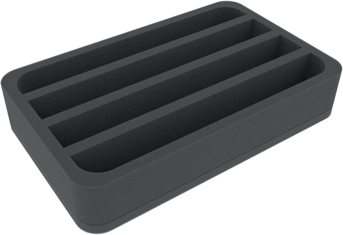 HSMELI050BO 50 mm Half-Size foam tray with 4 compartments