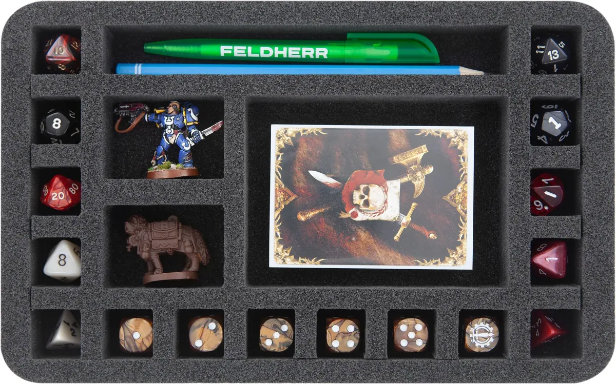 HSMEMO030BO-PE dice tray + insert for tabletop role-playing game