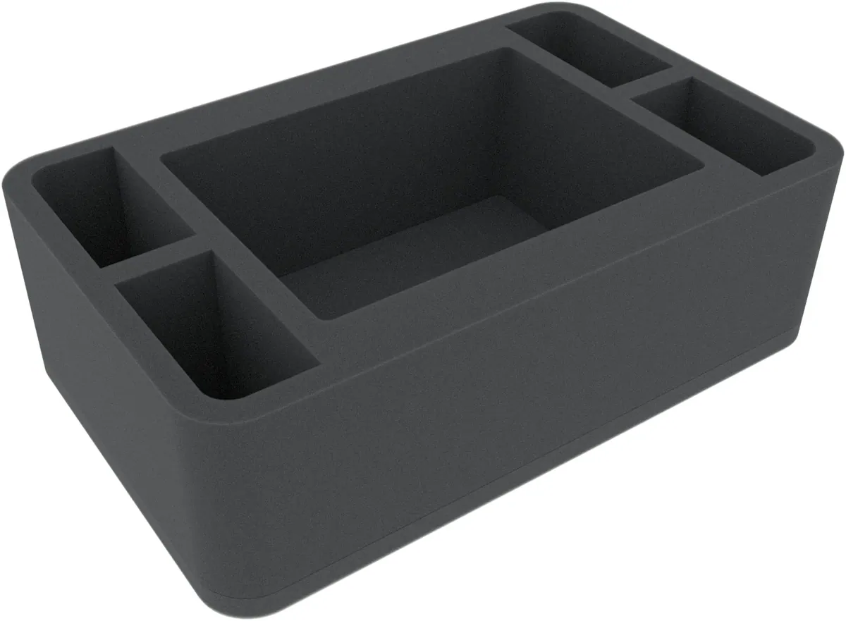 HSMEVE085BO 85 mm Half-Size foam tray with 5 compartments