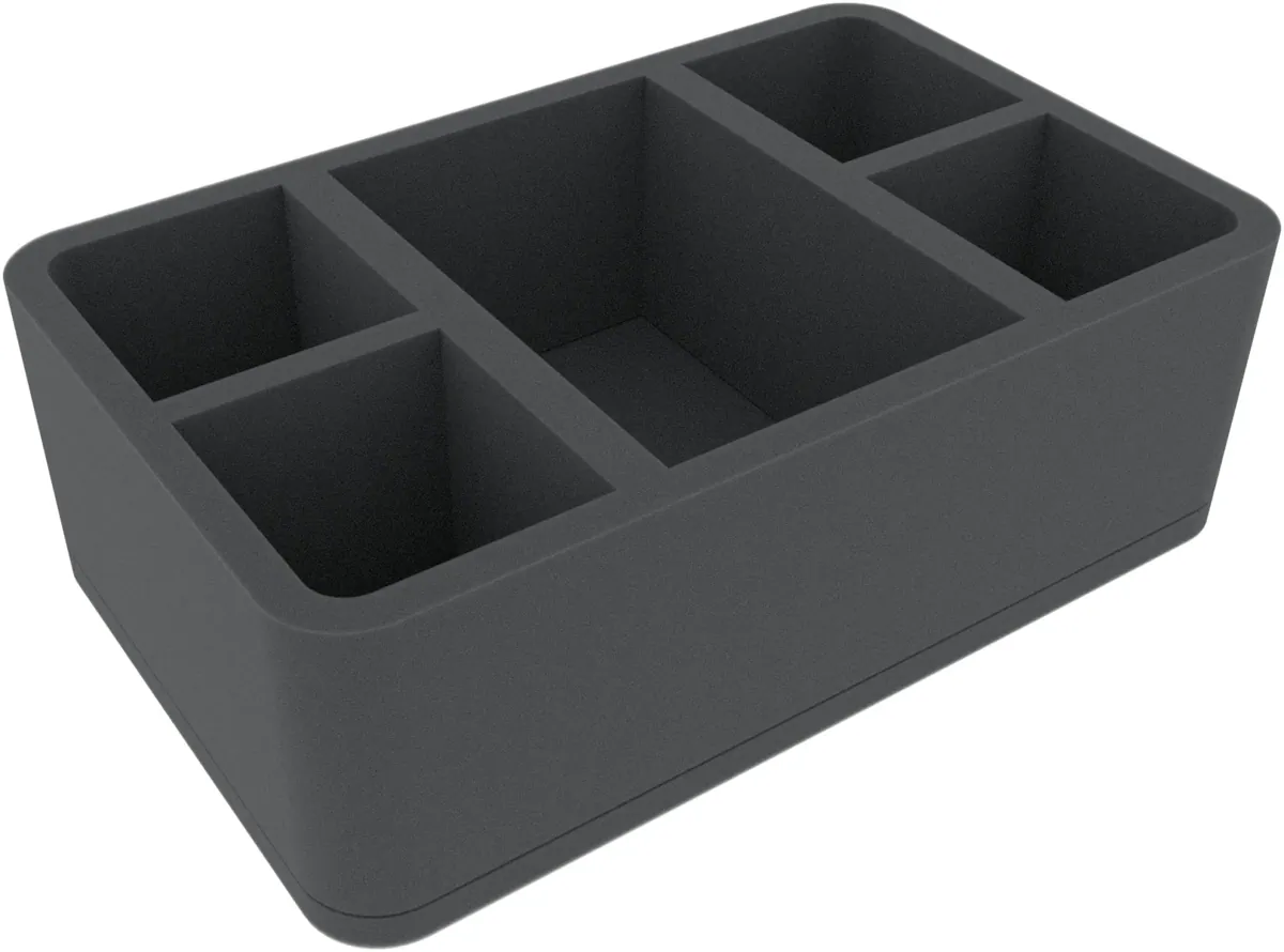 HSMEVL090BO 90 mm Half-Size foam tray with 5 compartments