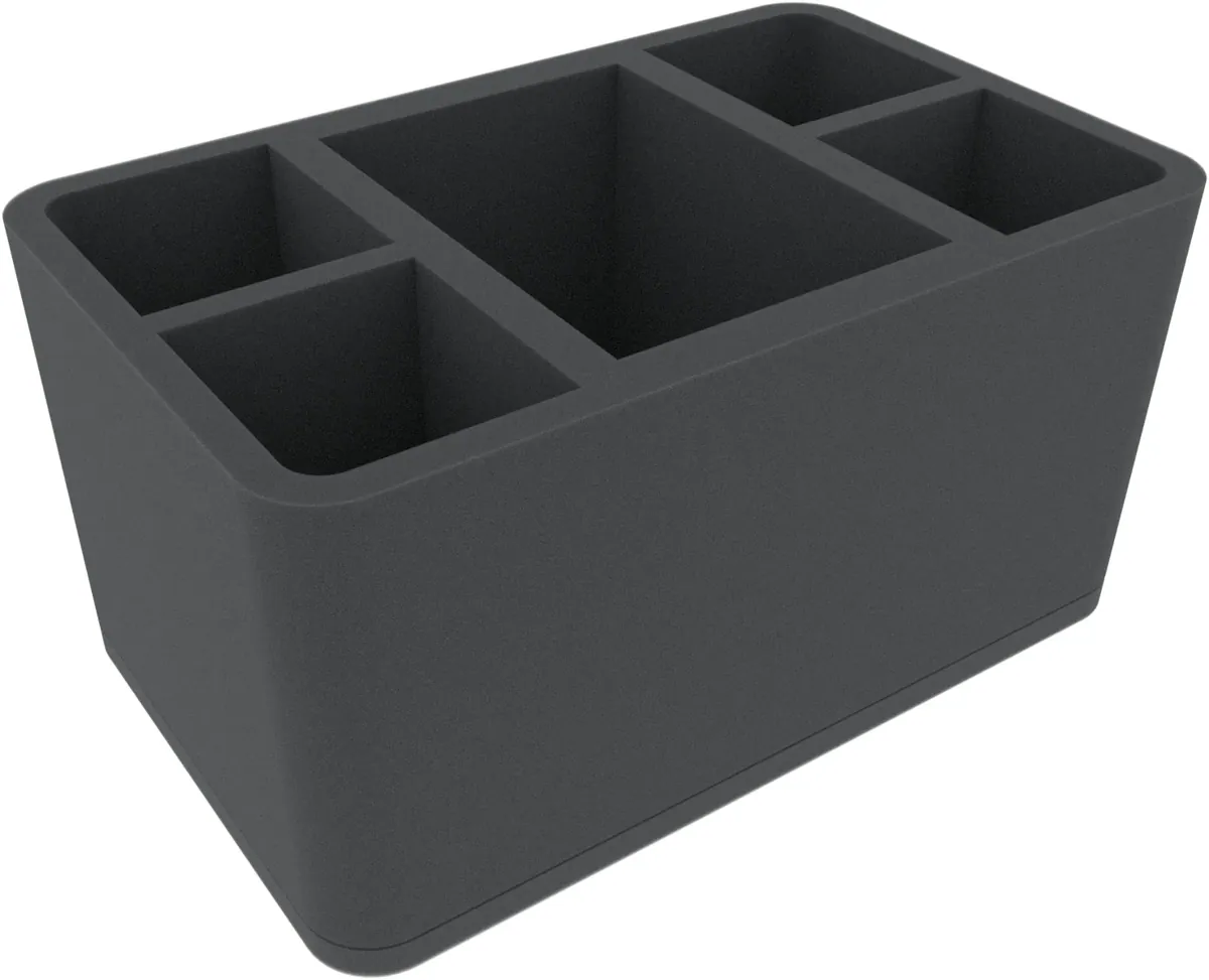 HSMEVL140BO 140 mm Half-Size foam tray with 5 compartments