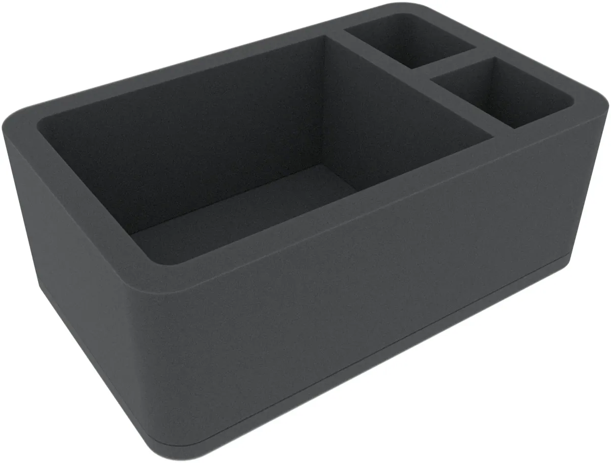 HSMEVT100BO 100 mm Half-Size foam tray with 3 compartments