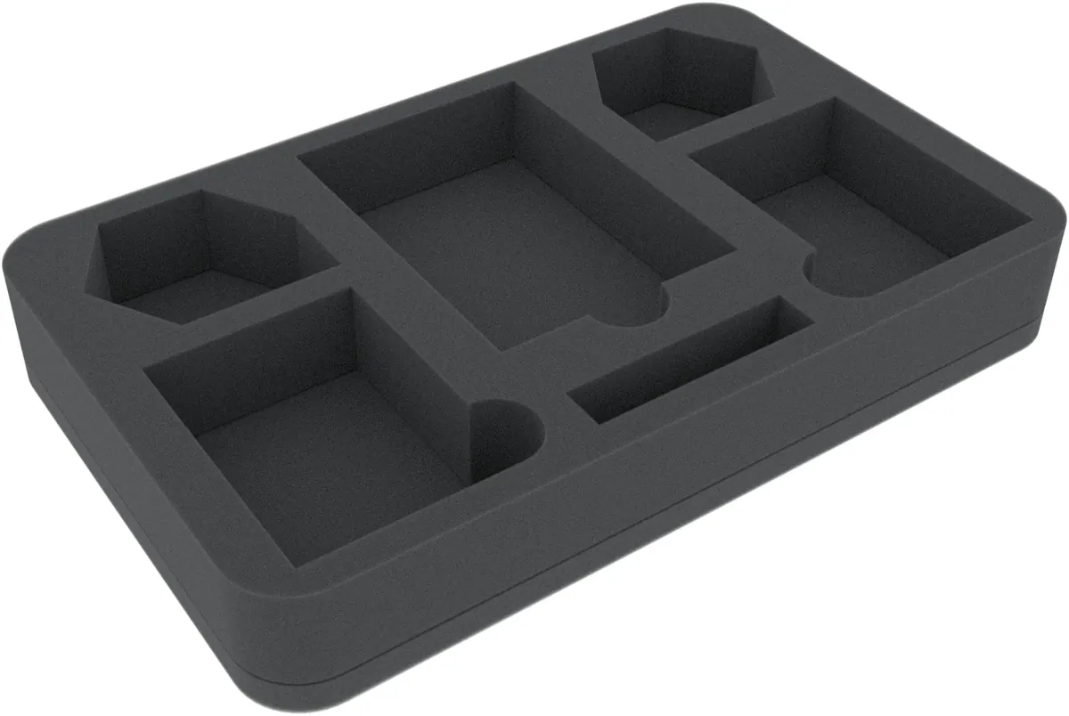 HSMEYU040BO 40 mm Half-Size foam tray with 6 compartments