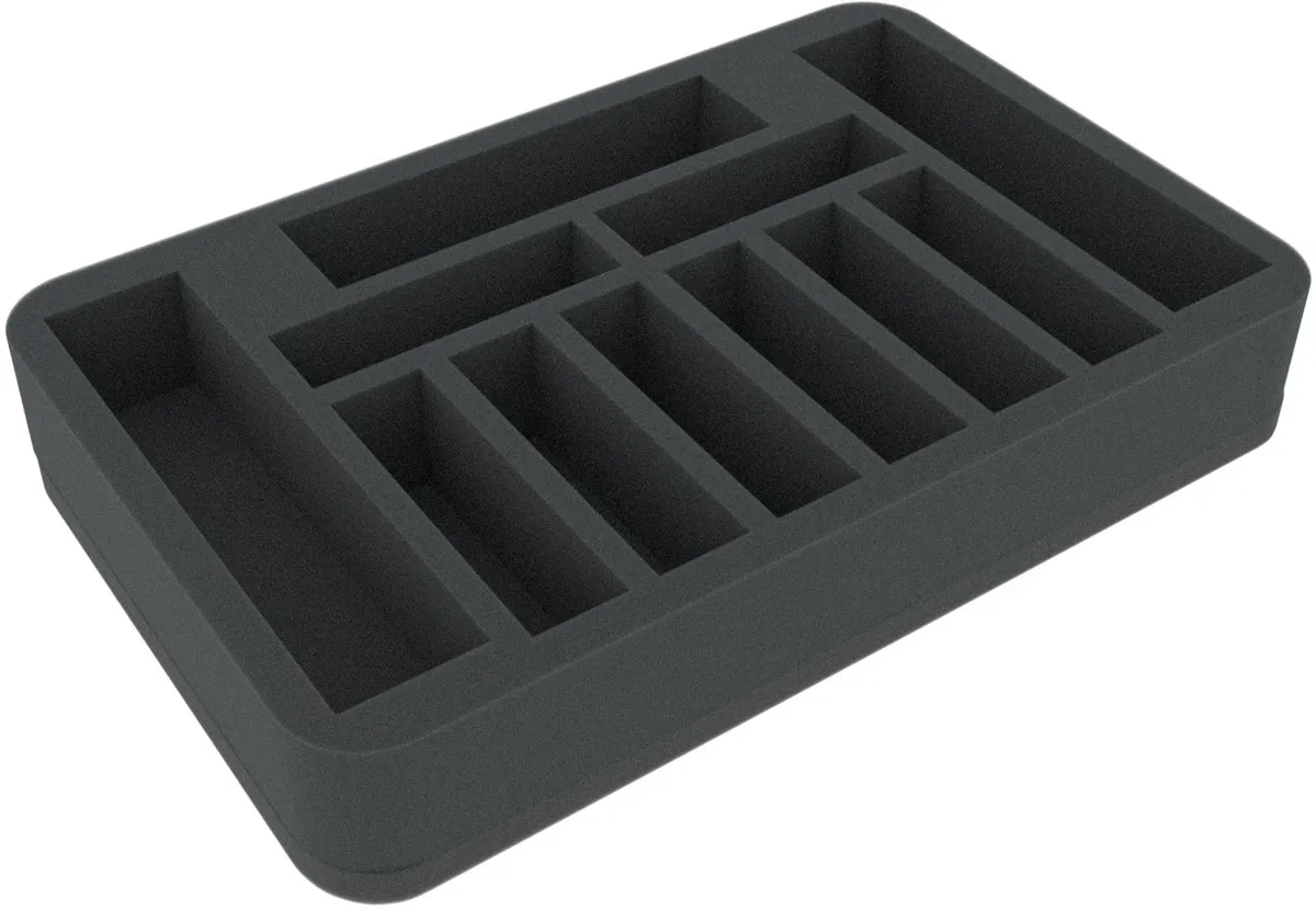 HSMFAF045BO 45 mm Half-Size foam tray with 11 compartments