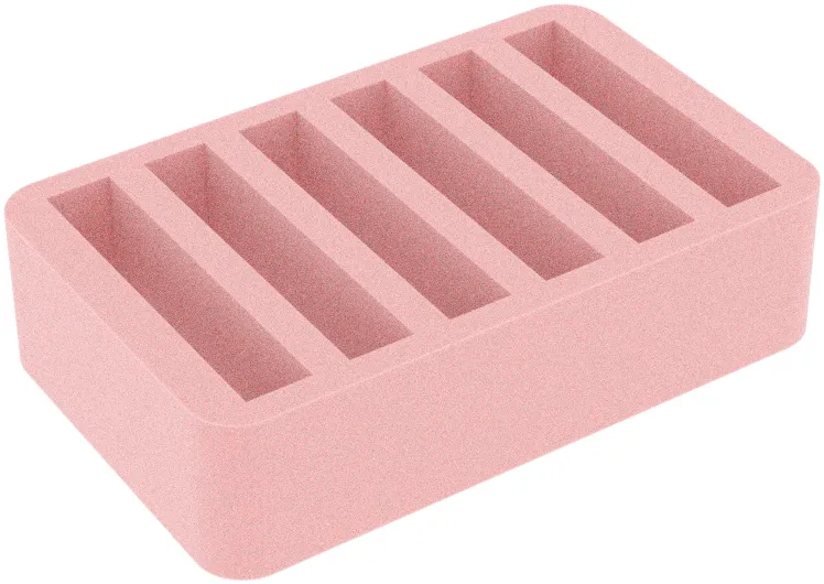 HSMFCU080ESD ESD foam tray for Hard Disks / Workshop – 6 slots