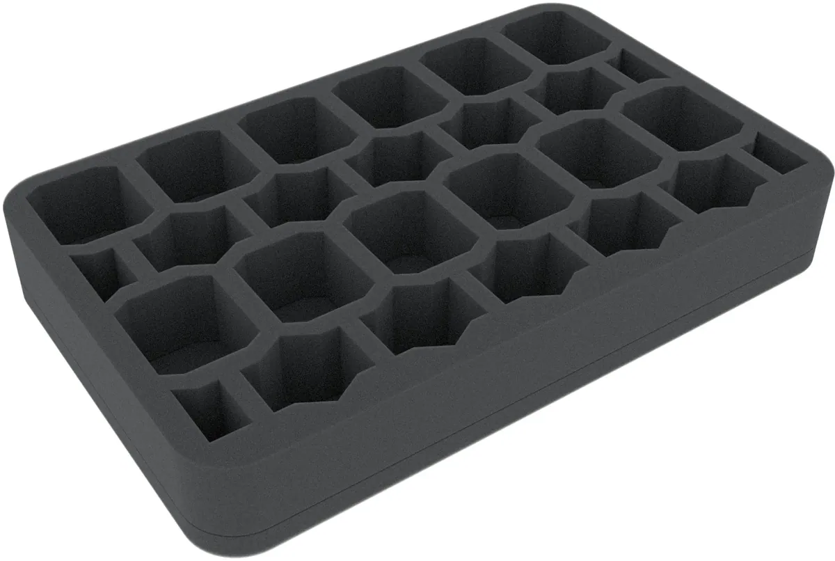 HSMFNF040BO 40 mm Half-Size foam tray with 26 compartments